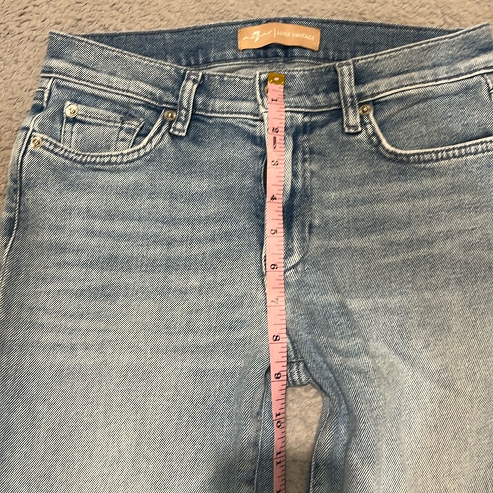7 For All Mankind Light Blue Boot Cut Jeans - Picture 8 of 8